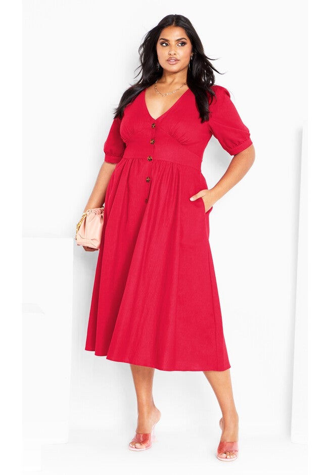 DRESS SUNSET STROLL, RED, hi-res image number 0