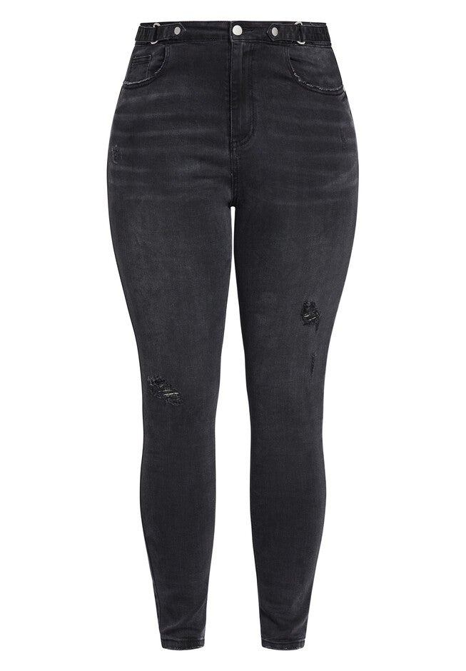 Harley D Ring Skinny Jean - black, BLACK, alternate image number 3