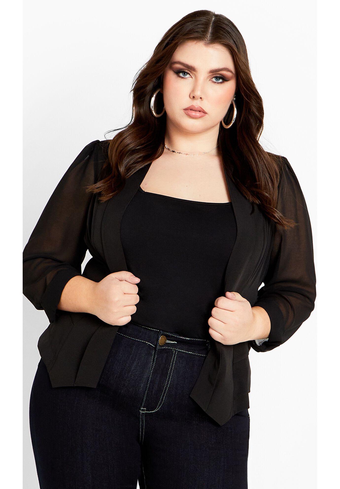 Sheer jacket black new arrivals