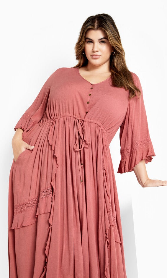Cadence Dress - rosewood, PINK, hi-res image number 0