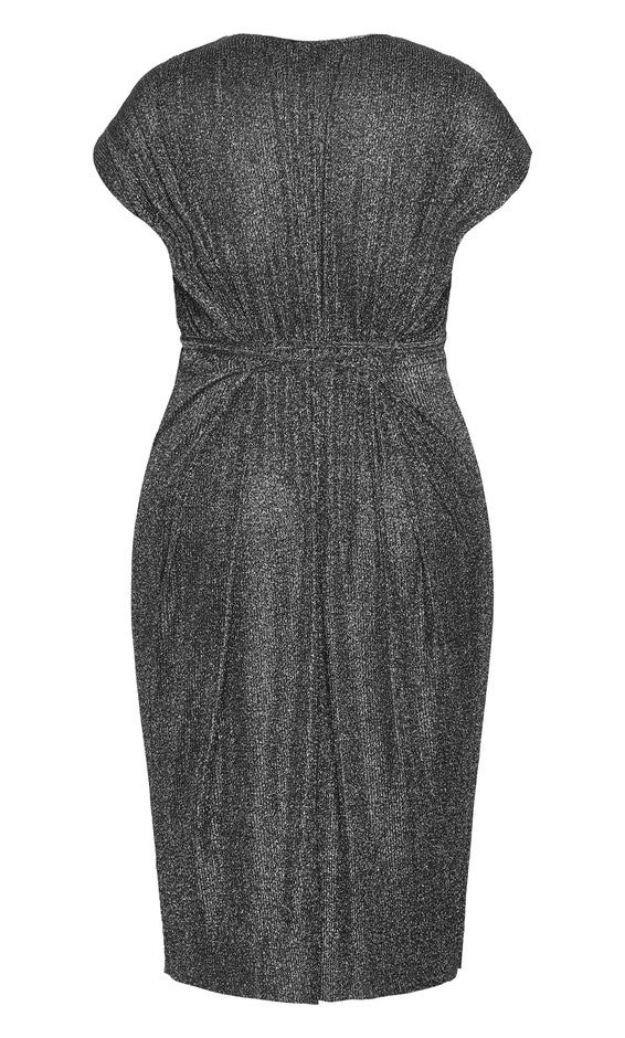 Luxe Shine Dress - metallic black, METALLIC, alternate image number null
