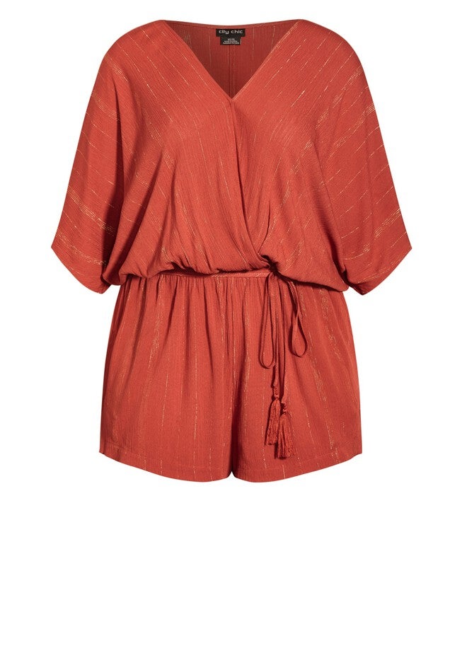 Metallic Romper - bronze, BROWN, alternate image number 2