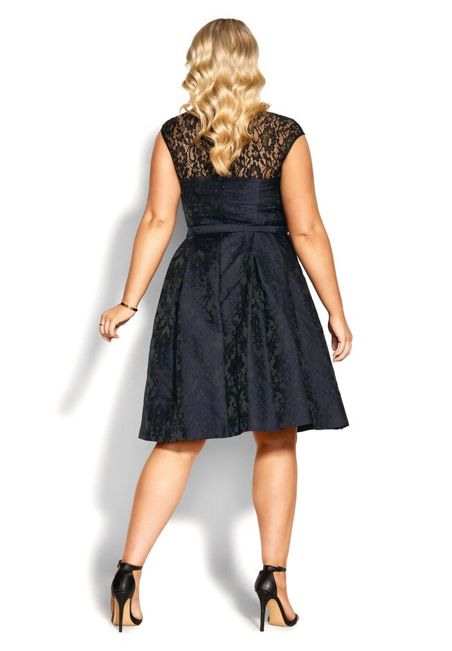Ornate Dress - black, BLACK, alternate image number null