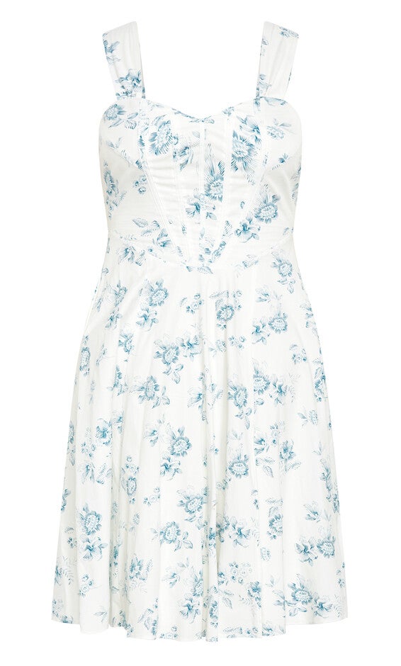 Marylou Print Dress - blue, ETCHED, alternate image number null