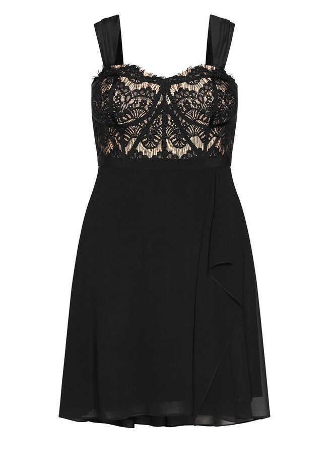 Eyelash Evie Dress - black, BLACK, alternate image number null