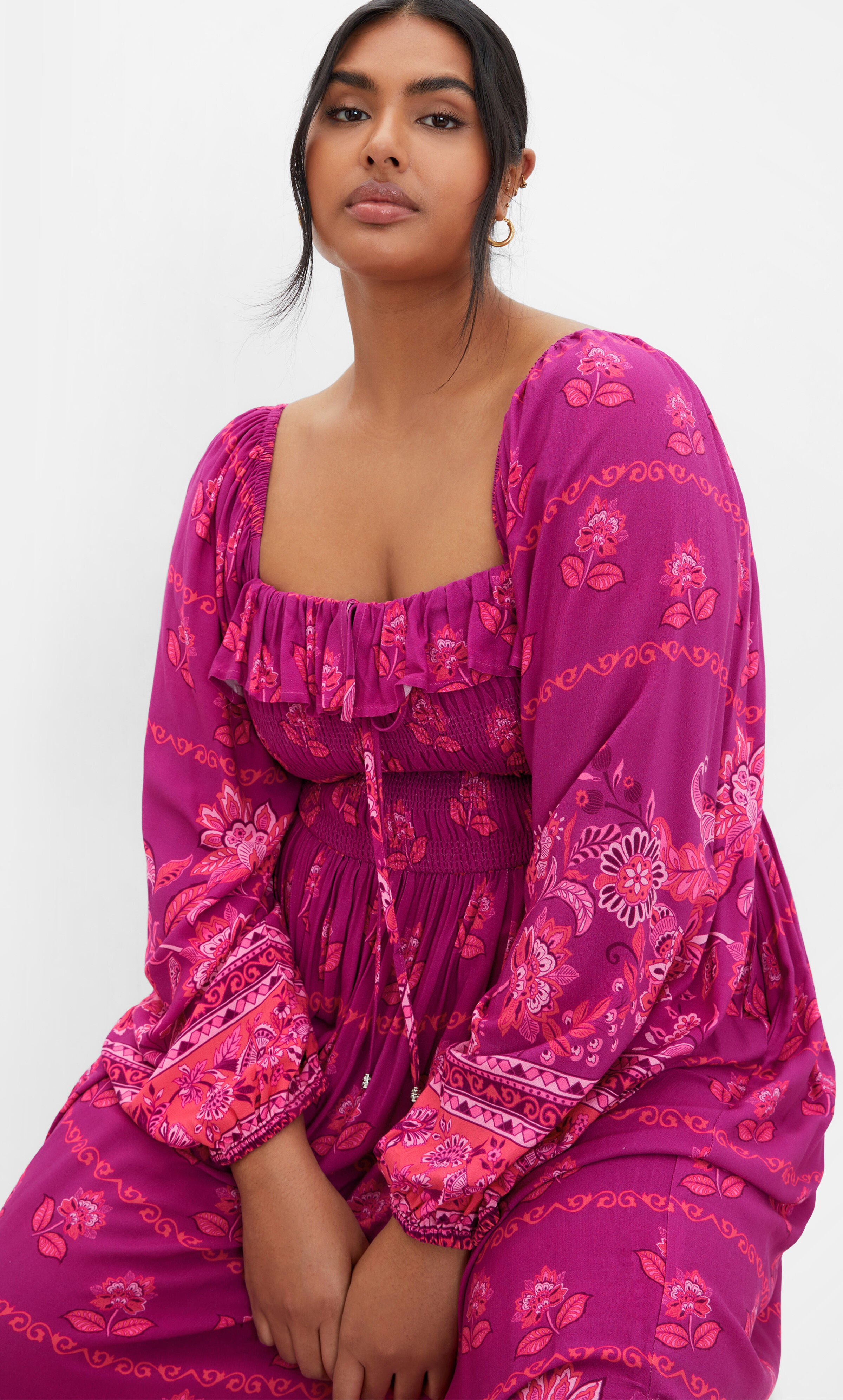 Estelle Maxi Dress - magenta, PURPLE, alternate image number 1