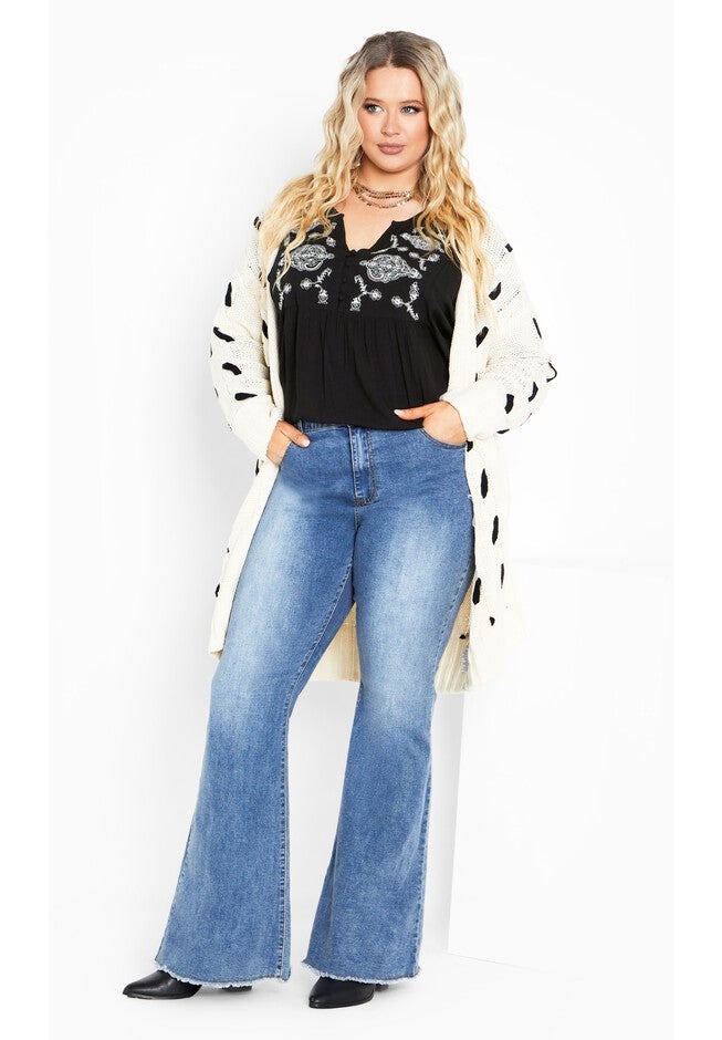 Amahle Lace Embroidered Button Down Blouse, BLACK, alternate image number 4