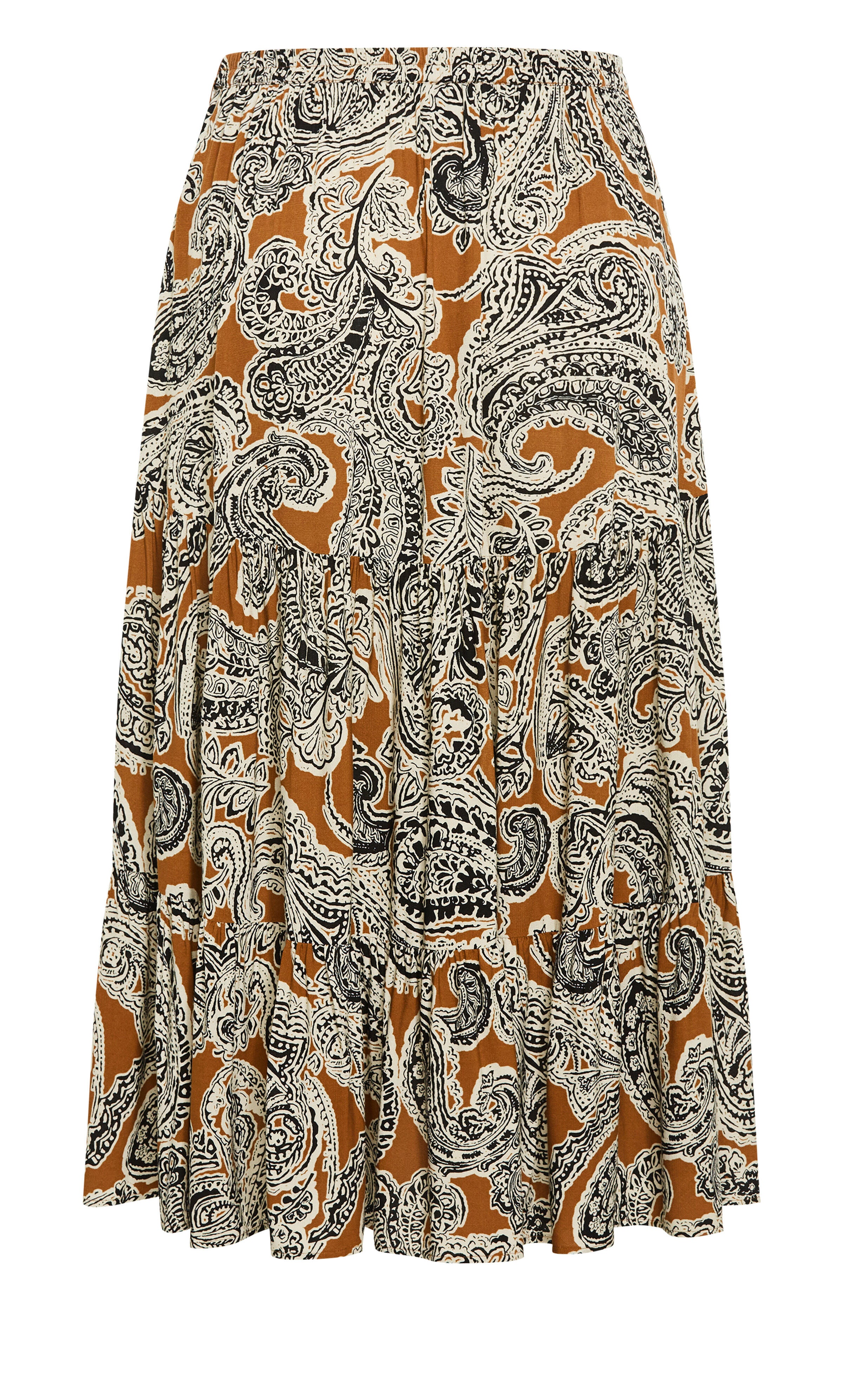 Misha Print Skirt - caramel, BROWN, alternate image number 4