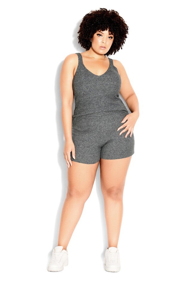 Luxe Knit Short - steel, GREY, hi-res image number null