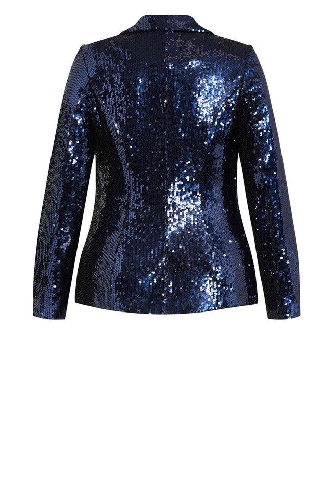 Sequin Seduction Jacket - navy, BLUE, alternate image number null