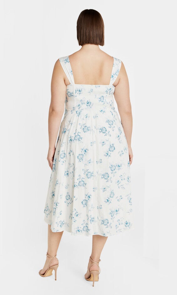 Marylou Print Dress - blue, ETCHED, alternate image number null