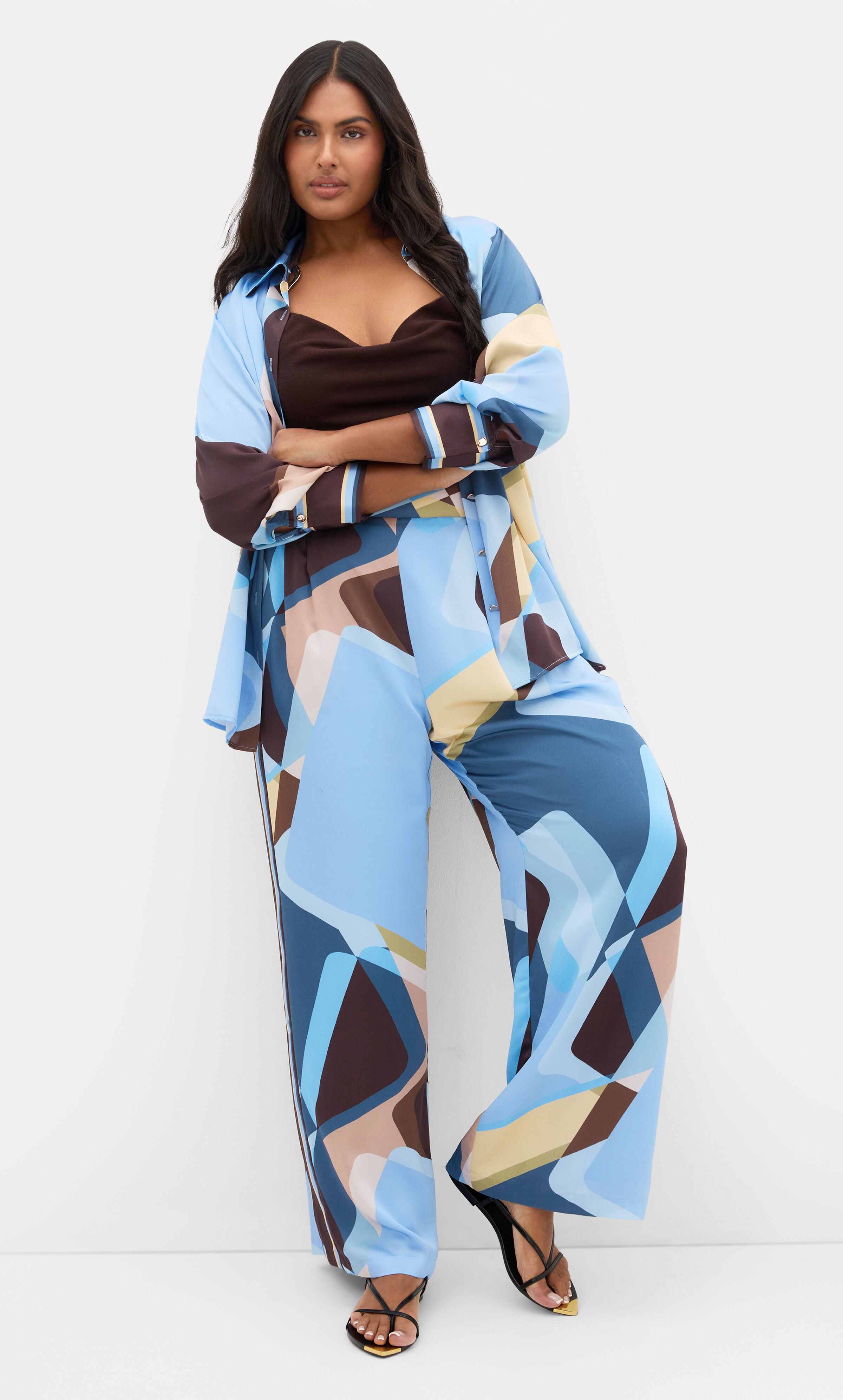Amaya Abstract Print Shirt, BLUE, alternate image number 4