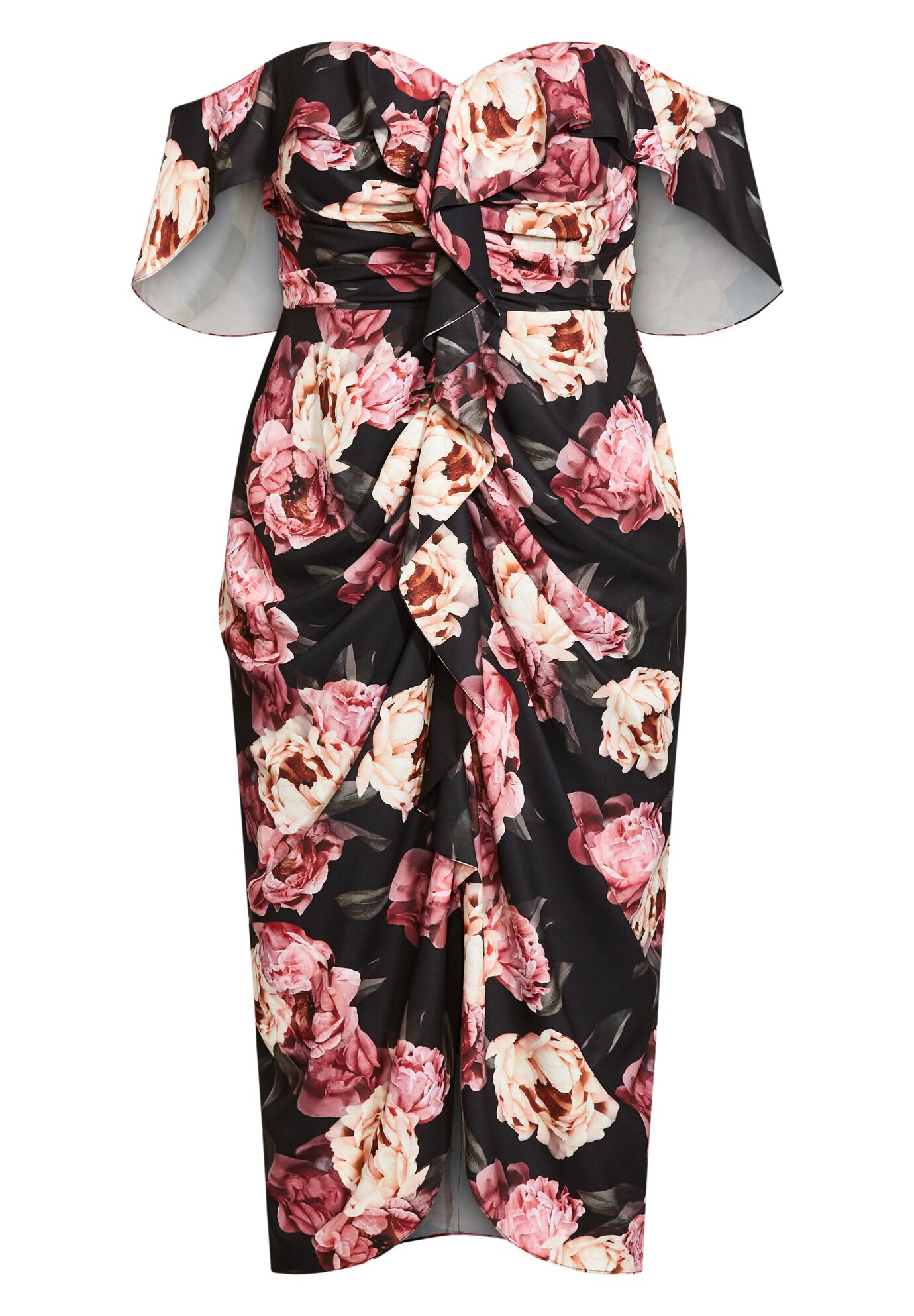 Va Va Voom Print Dress - black, PURPLE, alternate image number 5