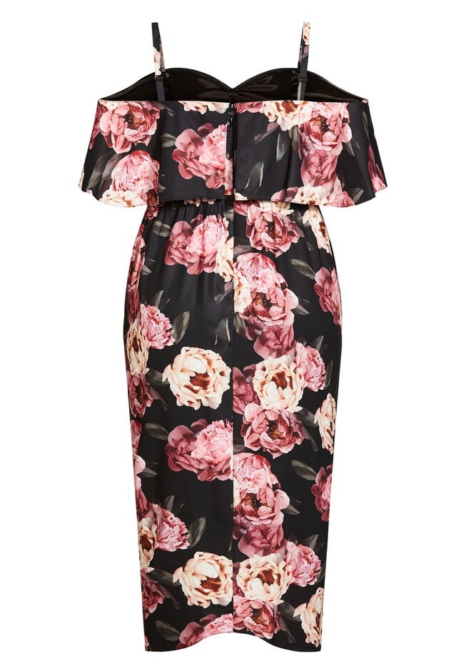 Va Va Voom Print Dress - black, PURPLE, alternate image number 4