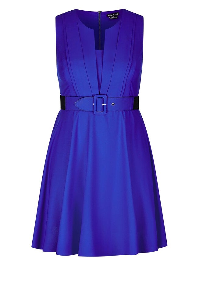 Vintage Veronica Dress - cobalt, BLUE, alternate image number 4