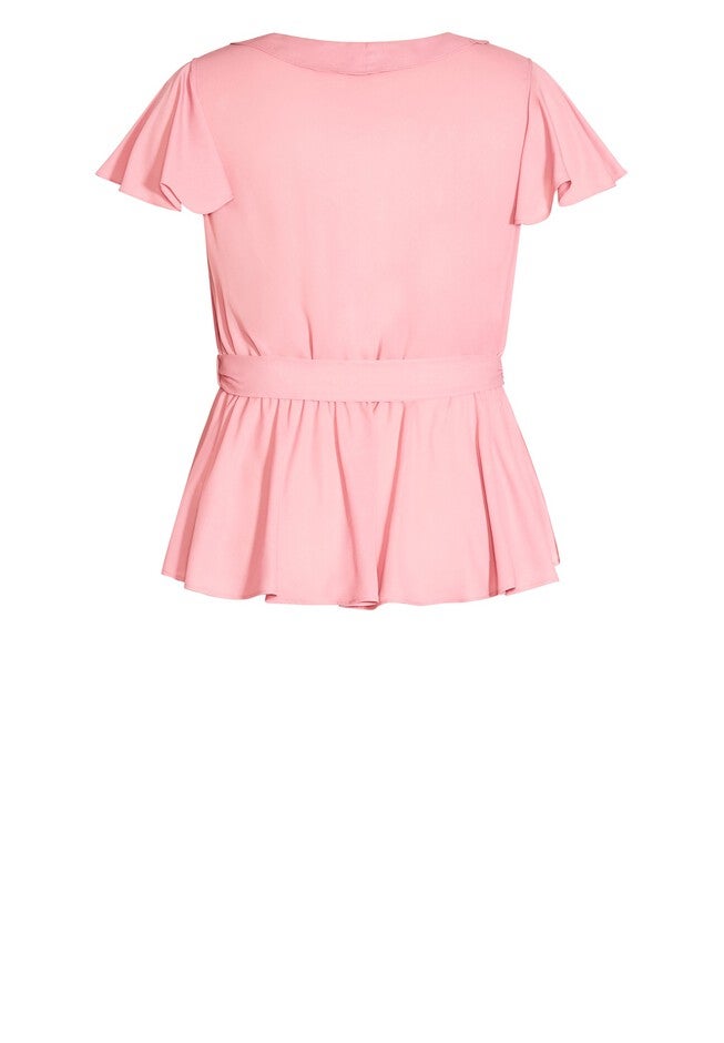 Wrap Frills Top - rose, PINK, alternate image number 5