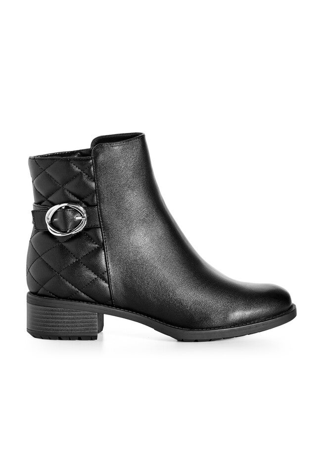 Kylee Quilted Ankle Boot, BLACK, alternate image number 2