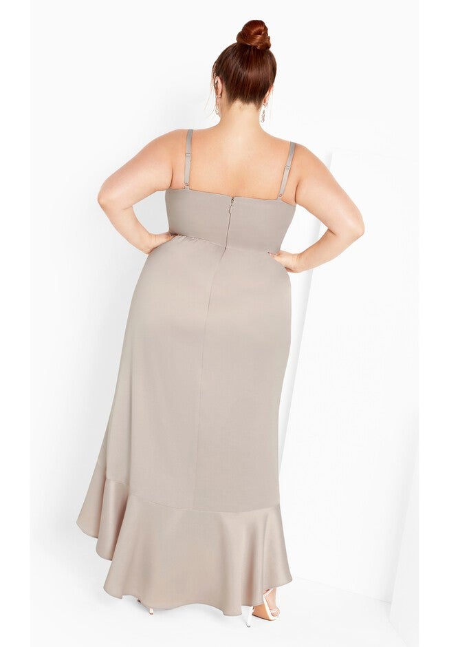 Bella Ruffle Maxi Dress - gardenia, GREY, alternate image number 2