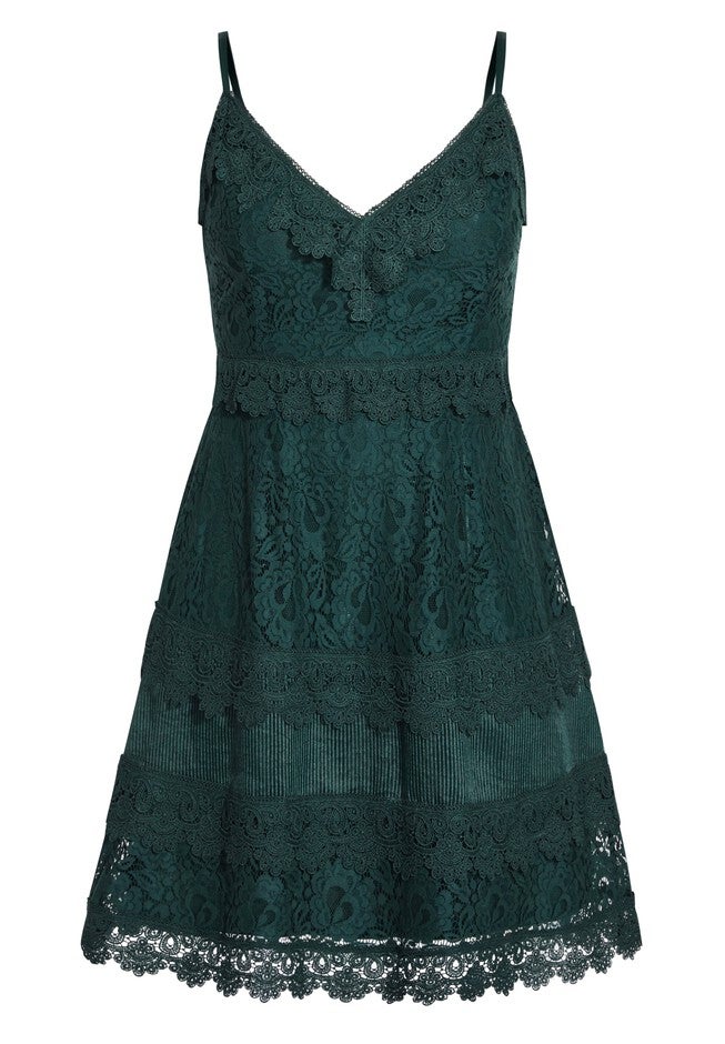 Nouveau Dress - emerald, GREEN, alternate image number null
