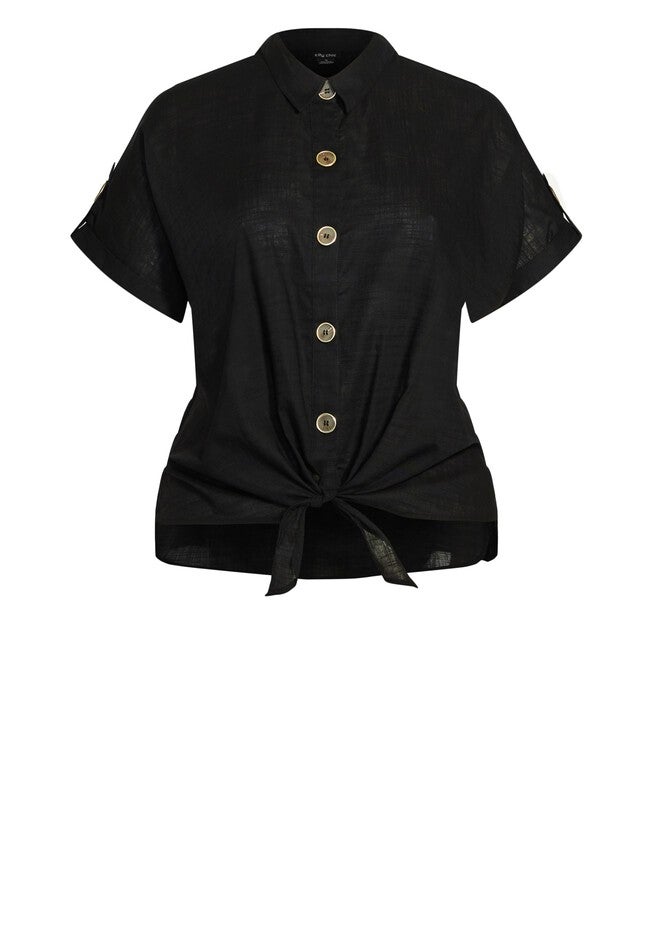 Button Explore Shirt - black, BLACK, alternate image number null