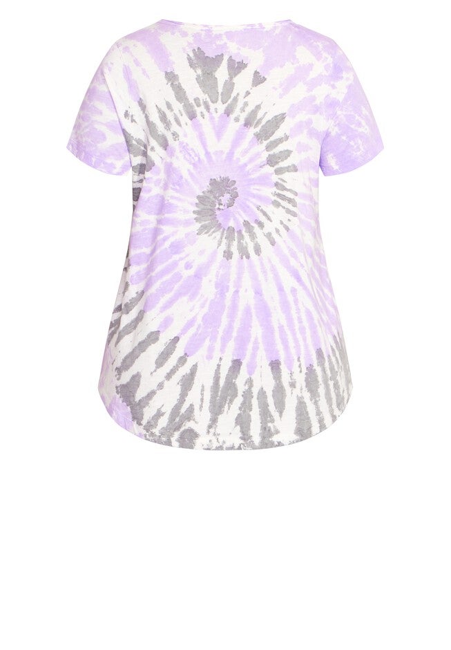 Miya Tie Dye Top, LILAC, alternate image number 5