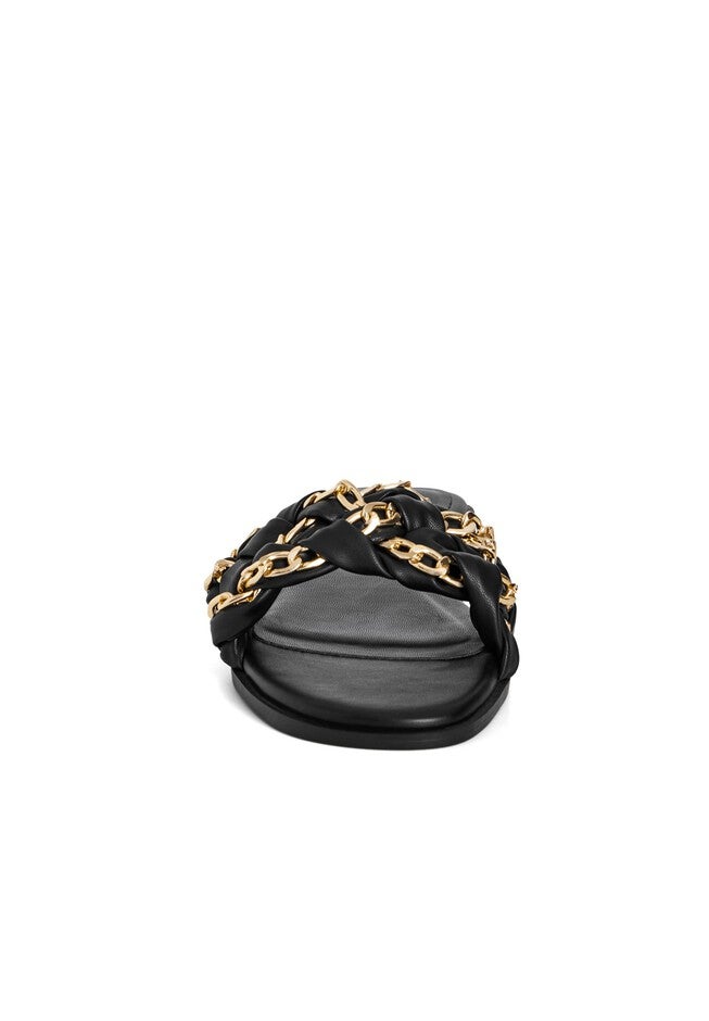 Chain Kitty Sandal, BLACK, alternate image number 5