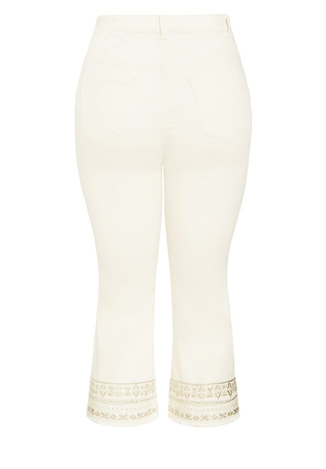 Nicola Crop Jean, CREAM, alternate image number 3