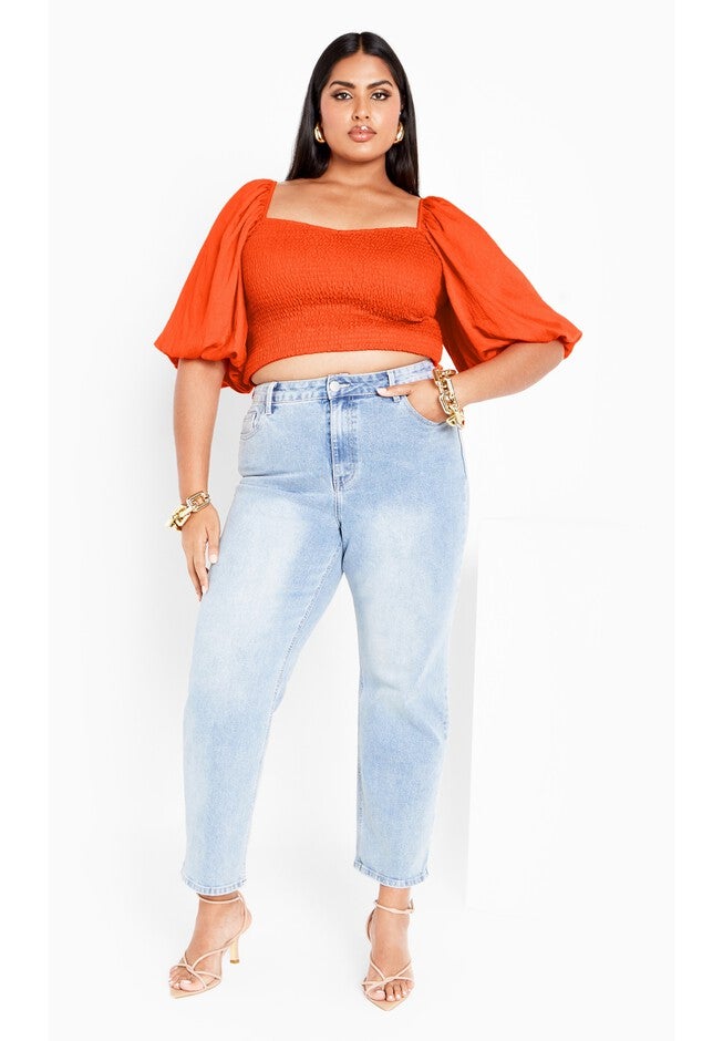 Poppie Top - tangerine, ORANGE, on-hover image number null