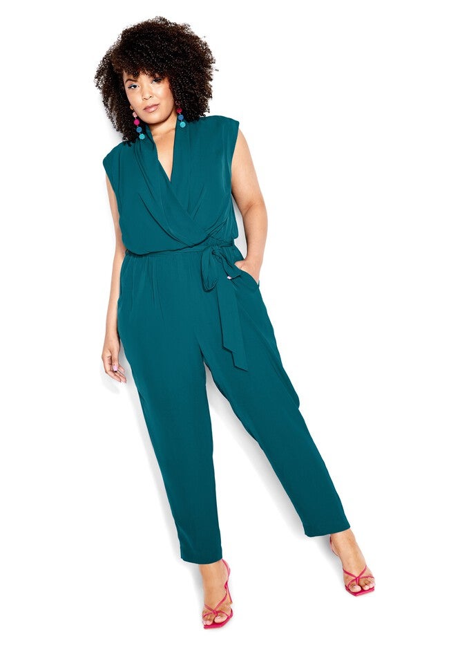 Natasha Jumpsuit - teal, GREEN, on-hover image number null