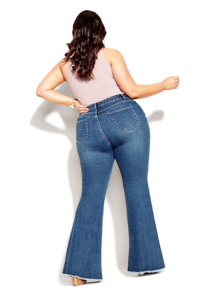 Harley Classic Flare Jean - light wash, BLUE, alternate image number null