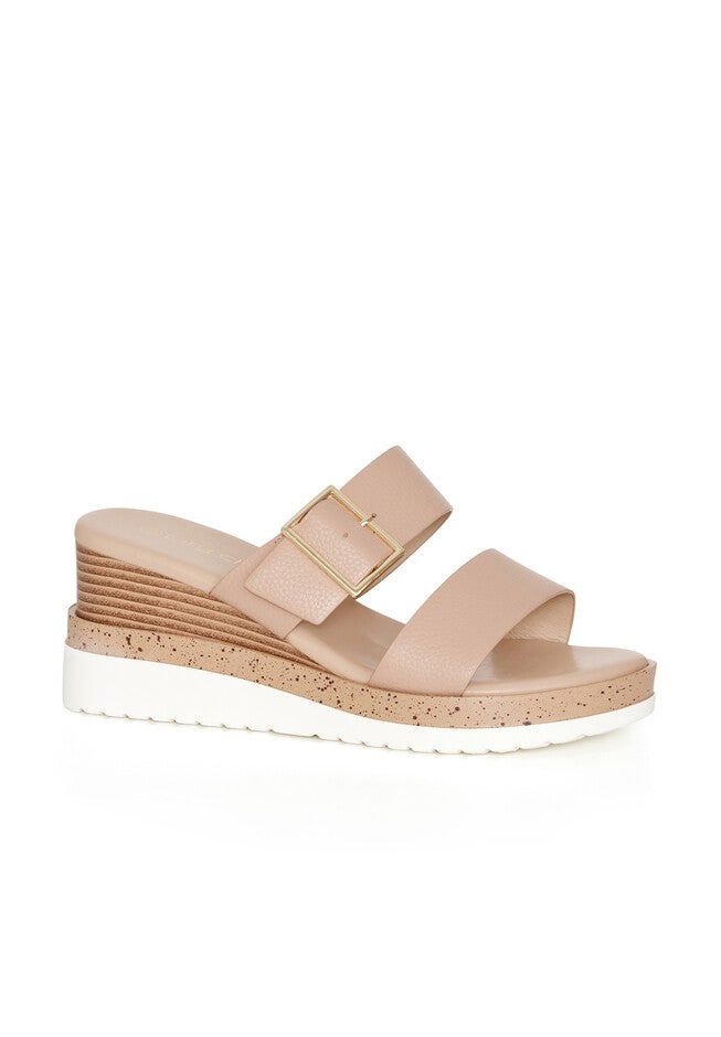 Gracie Wedge Slide - beige, BEIGE, hi-res image number 0