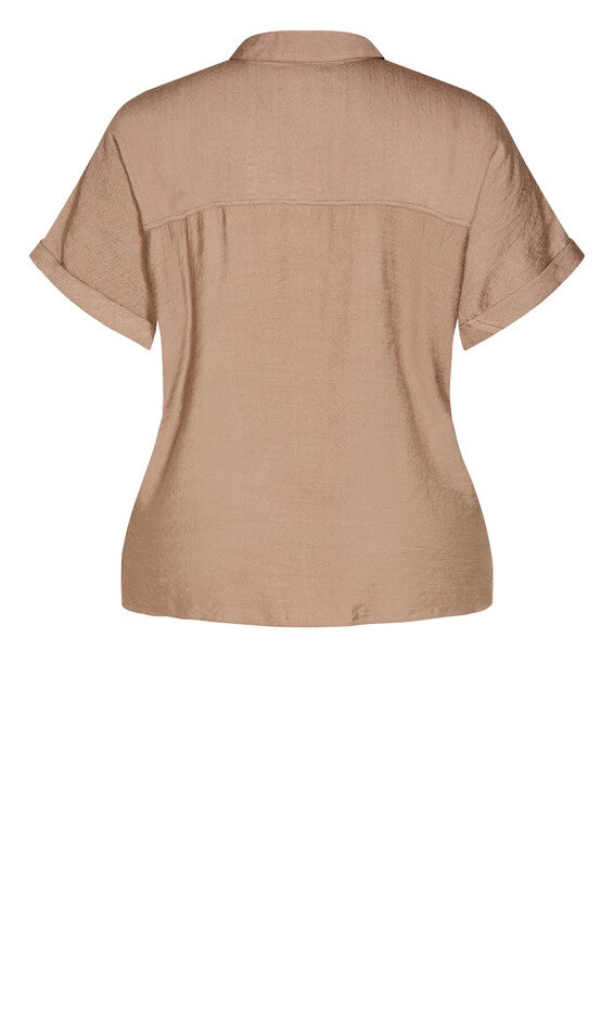 Relaxed Summer Shirt - mocha, BROWN, alternate image number 6