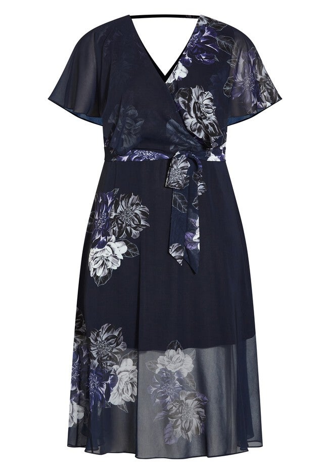 Bouquet Dress - navy, BLUE, alternate image number 3