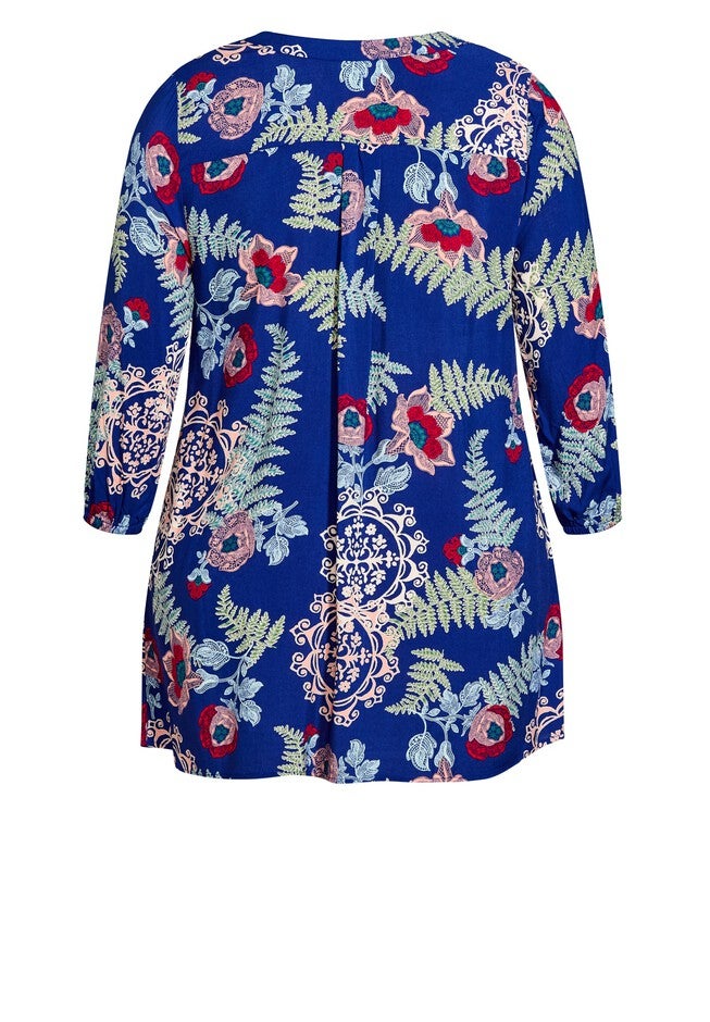 Kera Pintuck Tunic, BLUE EASE, alternate image number null