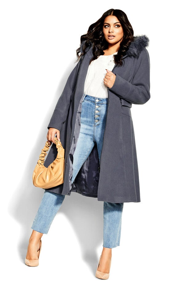 Miss Mysterious Coat - slate, GREY, hi-res image number null