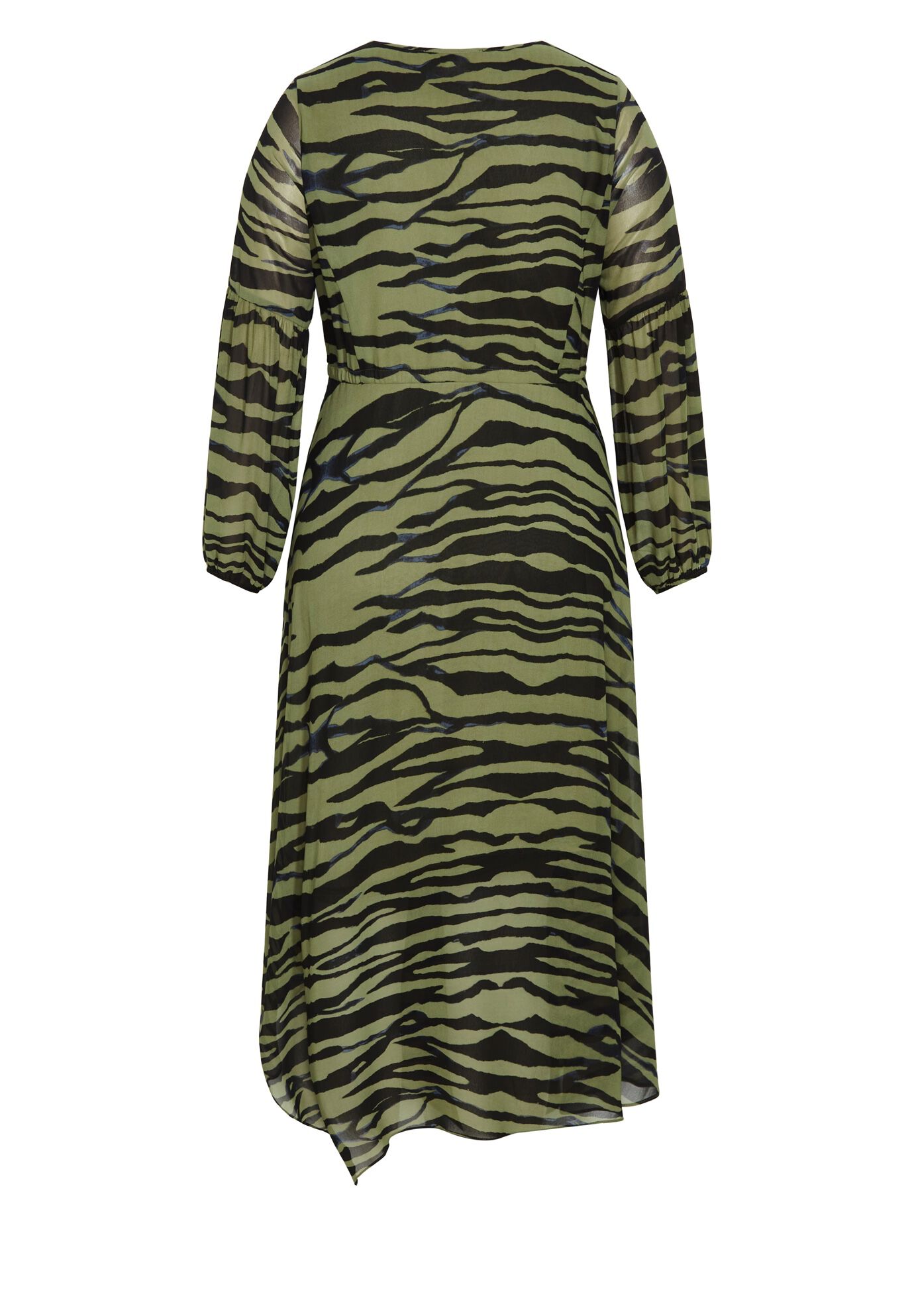 Lorena Dress, GREEN ZEBRA STRIPES, alternate image number 3