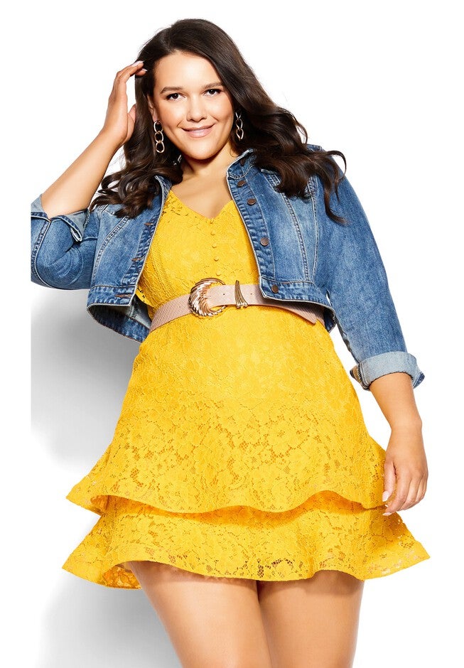 Sienna Dress - gold, YELLOW, alternate image number 5