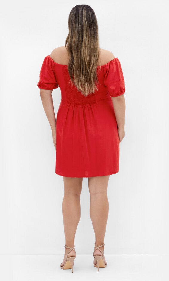 Macey Dress - red, RED, alternate image number null