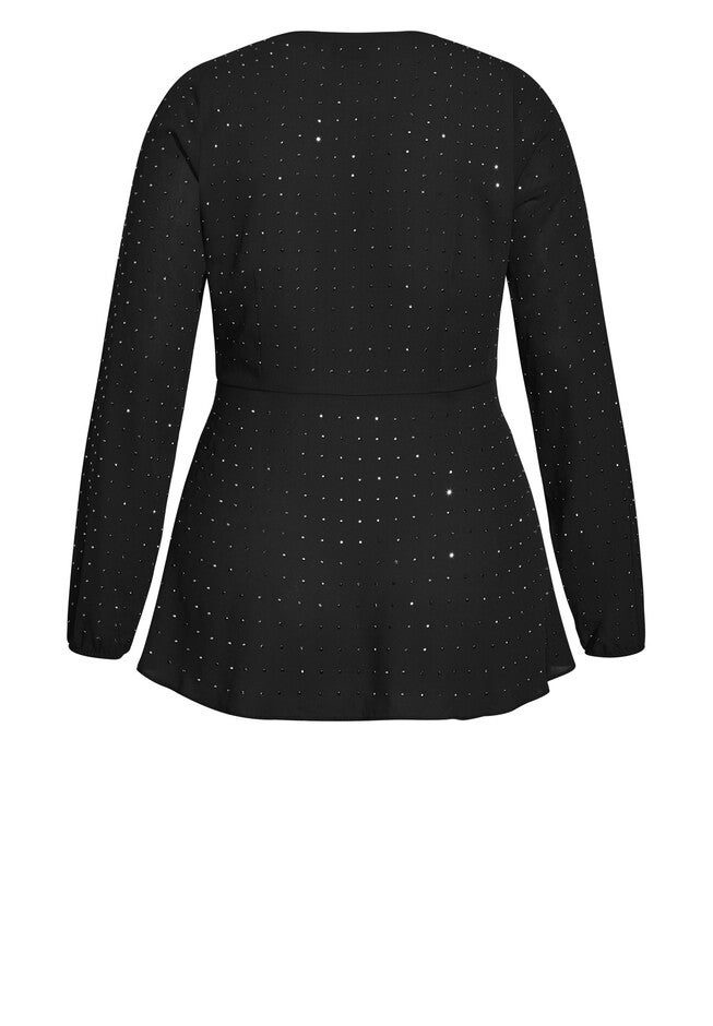 Bling Flirt Top - black, BLACK, alternate image number 3