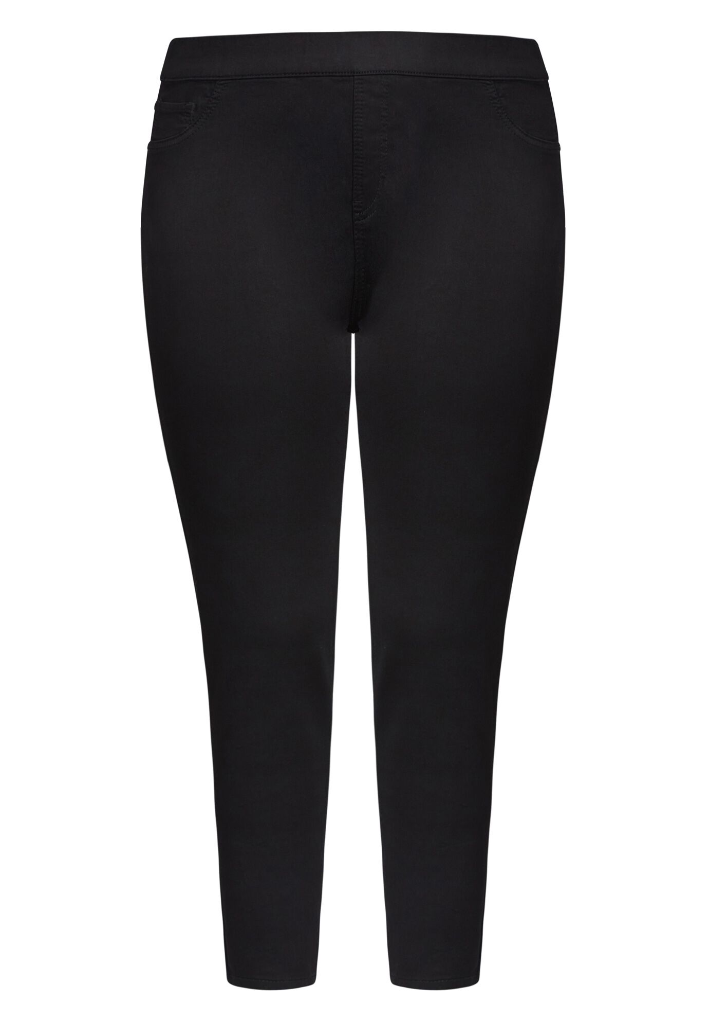 Hi Rise Straight Jegging, BLACK, alternate image number 2