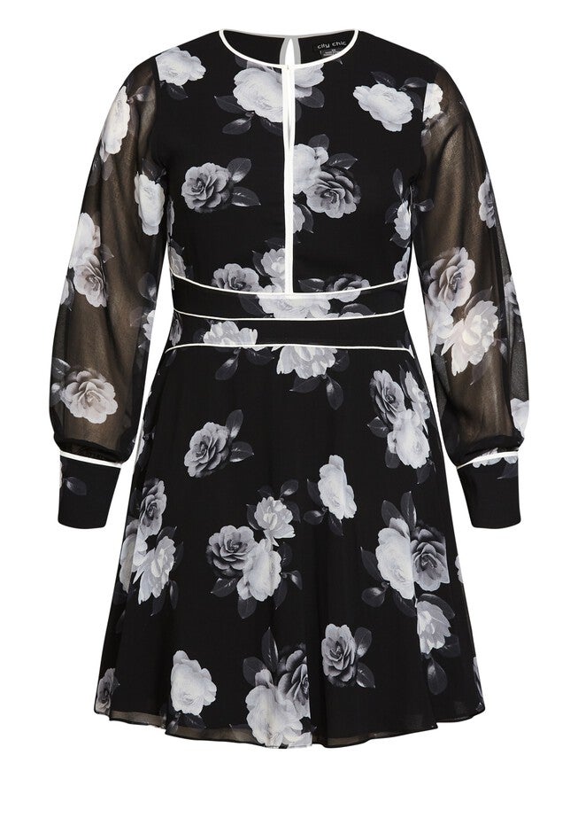 Irena Dress - black, BLACK, alternate image number null