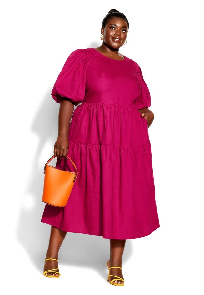 Vienna Dress - pop pink, PINK, on-hover image number 1