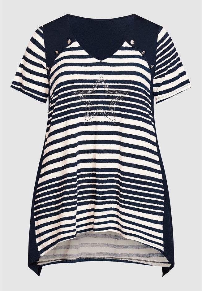 Karina Tunic, NAVY, on-hover image number null