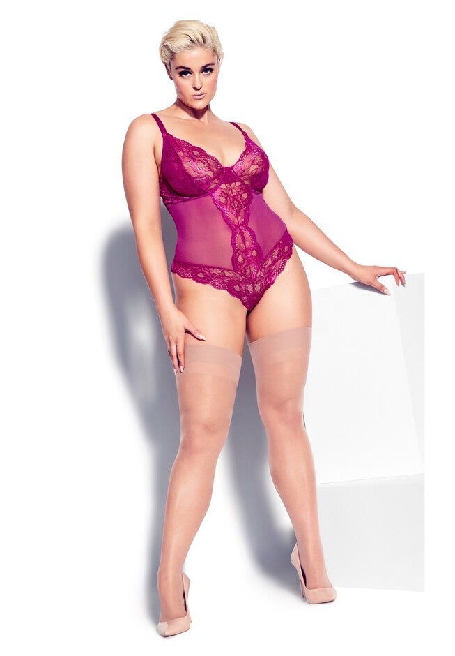 Mid Thigh Stockings - latte, BEIGE, hi-res image number 0