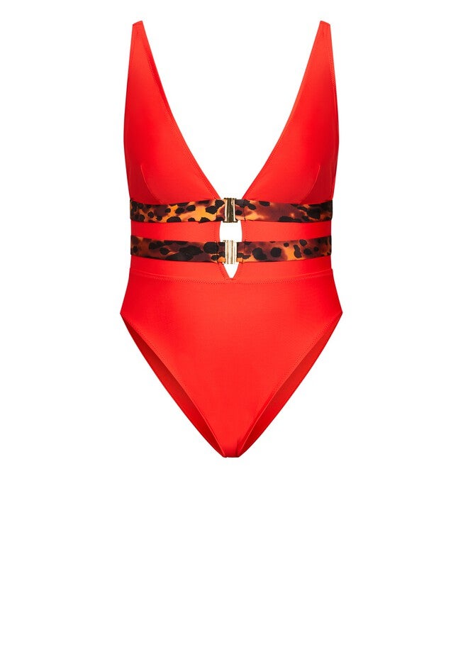 Vibeka Print 1 Piece - tigerlily, ORANGE, alternate image number null