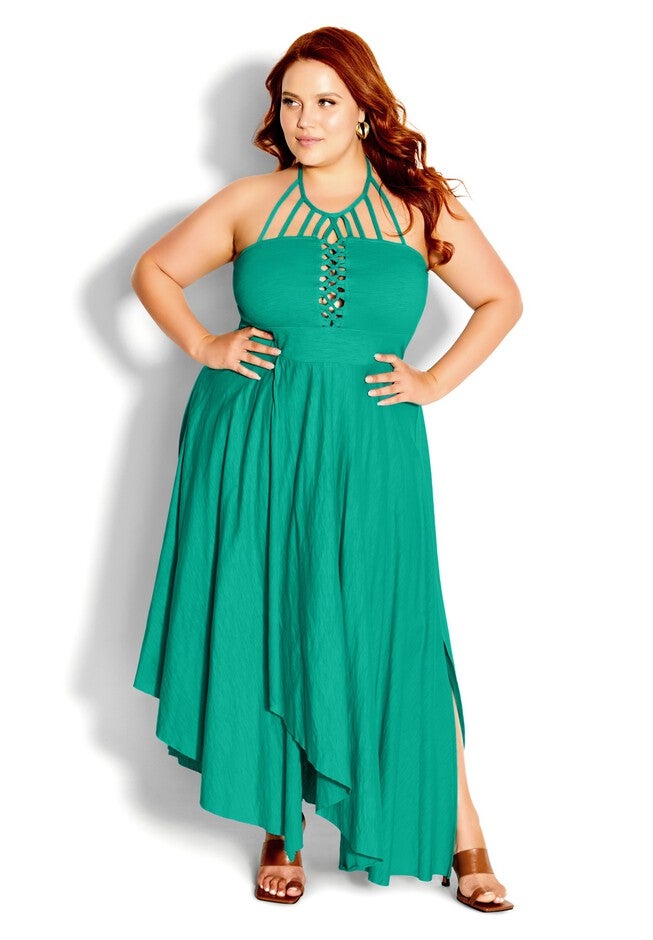 Plait Detail Maxi Dress - ocean, BLUE, on-hover image number null