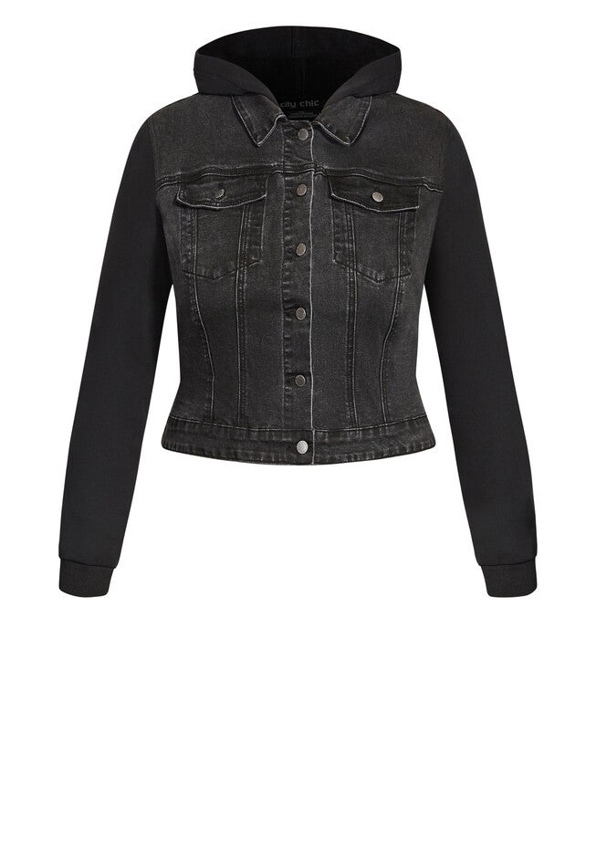 Denim Street Jacket - black, BLACK, alternate image number 4