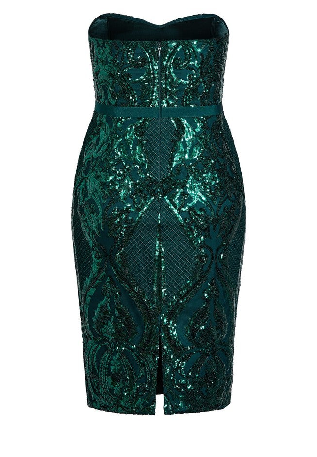 Sequin Sofia Dress - emerald, GREEN, alternate image number null
