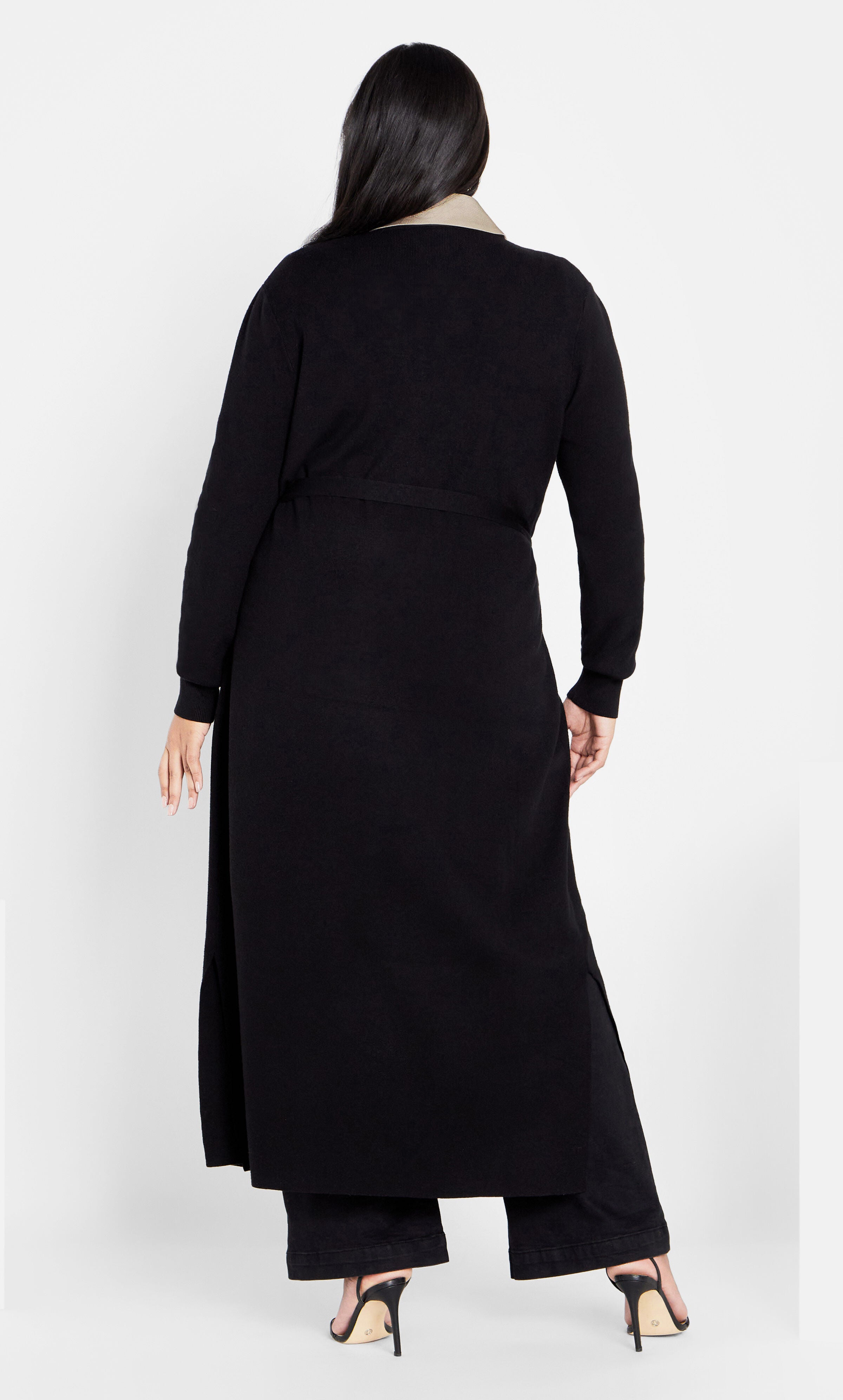 Goldie Longline Cardigan - black, BLACK, alternate image number 2