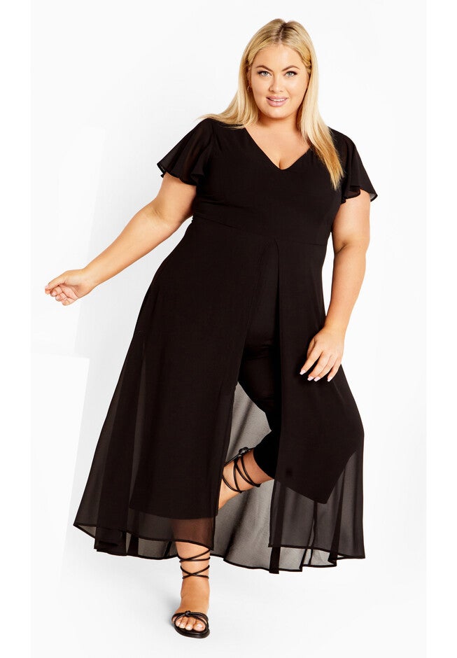 Glam Jumpsuit, BLACK, alternate image number 5